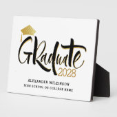 Moderner Minimalistischer Abschluss mit Gold Scrip Fotoplatte (Seite)