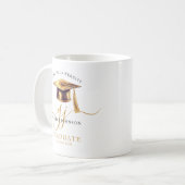 Moderner Minimalistischer Abschluss mit Gold Scrip Kaffeetasse (Vorderseite Links)