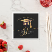 Moderner Minimalistischer Abschluss mit Gold Scrip Serviette (Beispiel)
