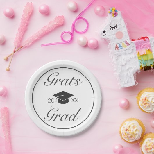 Moderner Minimalistischer Abschluss Pappteller (Party)