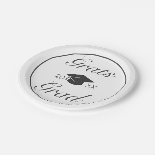 Moderner Minimalistischer Abschluss Pappteller (Schrägansicht)