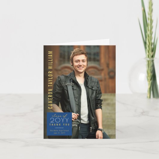 Moderner Minimalistischer Abschluss zum Einfachen Dankeskarte (Vorderseite)