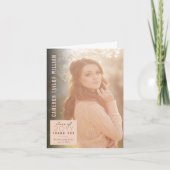 Moderner Minimalistischer Abschluss zum Einfachen  Dankeskarte (Vorderseite)