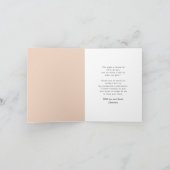 Moderner Minimalistischer Abschluss zum Einfachen  Dankeskarte (Innenseite)