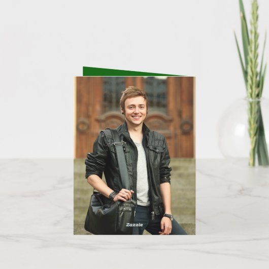 Moderner Minimalistischer Abschluss zum Einfachen Dankeskarte (Rückseite)