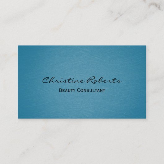 Moderner Minimalistischer Aqua Aquamarin Schönheit Visitenkarte (Vorderseite)