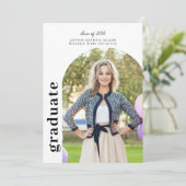 Moderner Minimalistischer Arch 2 Foto Graduate Abs Ankündigung (Stehend Vorderseite)