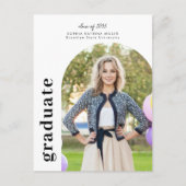 Moderner Minimalistischer Arch 2 Foto Graduate Abs Postkarte (Vorderseite)