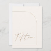 Moderner Minimalistischer Arktisch Fünfzehn Tischn Einladung (Vorderseite)