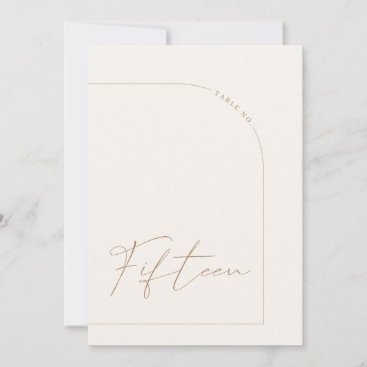 Moderner Minimalistischer Arktisch Fünfzehn Tischn Einladung (Vorderseite)