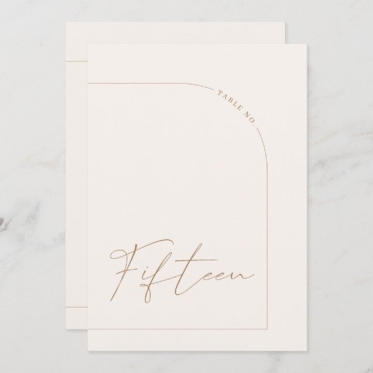 Moderner Minimalistischer Arktisch Fünfzehn Tischn Einladung (Vorne/Hinten)