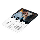 Moderner Minimalistischer August 2026 Foto-Kalende Magnet (Linke Seite)