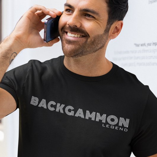 Moderner Minimalistischer Backgammon-Enthusiast T-Shirt