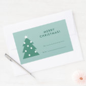 Moderner Minimalistischer Baum Frohe Weihnachten Rechteckiger Aufkleber (Umschlag)