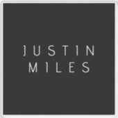 Moderner minimalistischer, bearbeitbarer Name | Sc Aufkleber (Vorderseite)