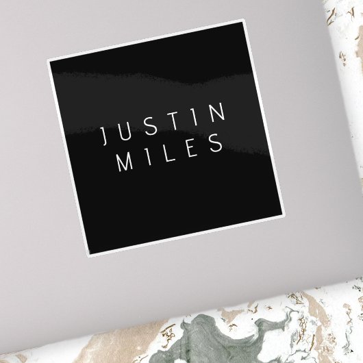 Moderner minimalistischer, bearbeitbarer Name | Sc Aufkleber