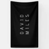 Moderner minimalistischer, bearbeitbarer Name | Sc Banner (Vertikal)