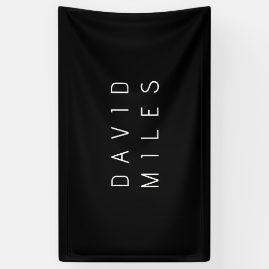 Moderner minimalistischer, bearbeitbarer Name | Sc Banner (Vertikal)