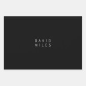 Moderner minimalistischer, bearbeitbarer Name | Sc Geschenkpapier Set (Vorderseite 2)