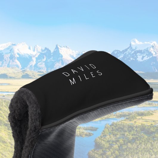 Moderner minimalistischer, bearbeitbarer Name | Sc Golf Headcover