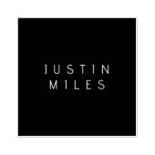 Moderner minimalistischer, bearbeitbarer Name | Sc Gummistempel (Prägung)