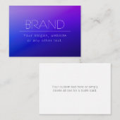 Moderner minimalistischer, bearbeitbarer Name | Sc Mitteilungskarte (Vorne/Hinten)