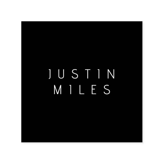 Moderner minimalistischer, bearbeitbarer Name | Sc Permastempel (Design)