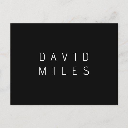 Moderner minimalistischer, bearbeitbarer Name | Sc Postkarte (Vorderseite)