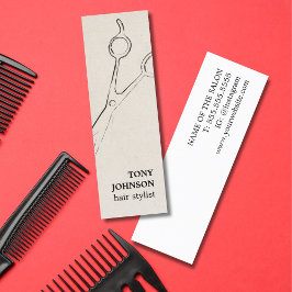 Moderner Minimalistischer Beihaarstylist Mini Visitenkarte