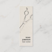 Moderner Minimalistischer Beihaarstylist Mini Visitenkarte (Vorderseite)