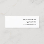 Moderner Minimalistischer Beihaarstylist Mini Visitenkarte (Rückseite)