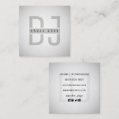 Moderner minimalistischer beruflich DJ Quadratische Visitenkarte (Vorne/Hinten)