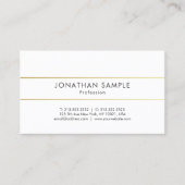 Moderner Minimalistischer Beruflich Sleek Gold Str Visitenkarte (Vorderseite)