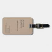 Moderner Minimalistischer Beruflicher Chic Gepäckanhänger (Vorderseite horizontal)