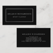 Moderner Minimalistischer Beruflicher Eleganter Si Visitenkarte (Vorne/Hinten)