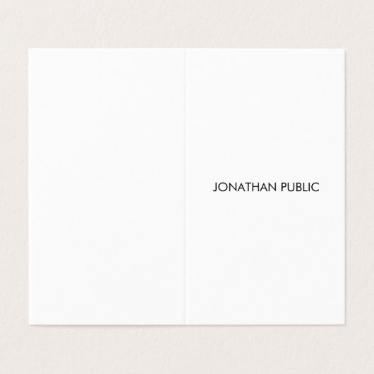 Moderner Minimalistischer beruflicher eleganter Visitenkarten (Außenseite Aufgefaltet)