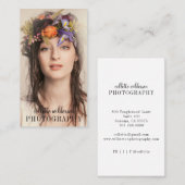 Moderner Minimalistischer Beruflicher Fotograf Visitenkarte (Vorne/Hinten)