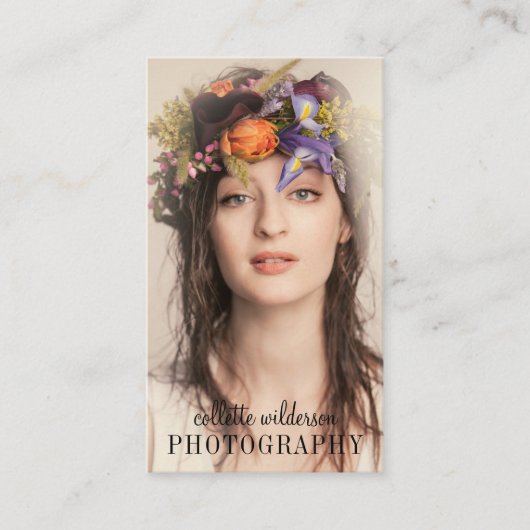 Moderner Minimalistischer Beruflicher Fotograf Visitenkarte (Vorderseite)