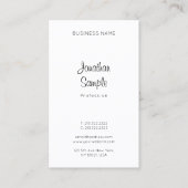 Moderner Minimalistischer Beruflicher Handschriftn Visitenkarte (Vorderseite)