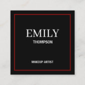 Moderner Minimalistischer Beruflicher Makeup-Künst Quadratische Visitenkarte (Vorderseite)