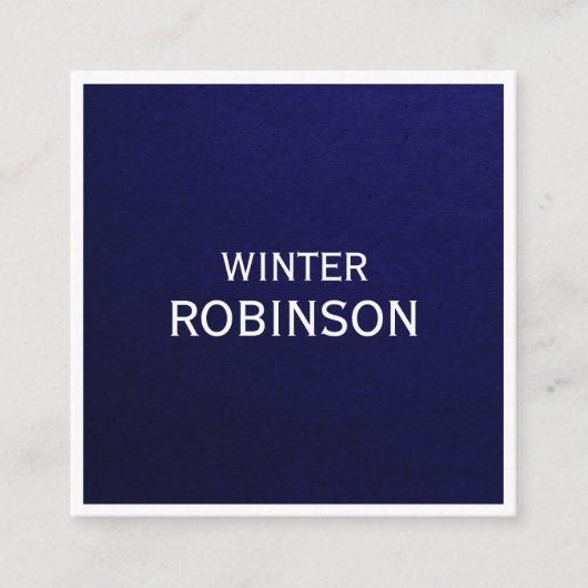 Moderner minimalistischer beruflicher Mitternachts Quadratische Visitenkarte (Vorderseite)