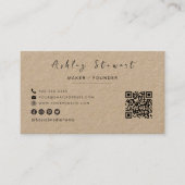 Moderner Minimalistischer Beruflicher Qr-Code Visitenkarte (Vorderseite)