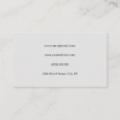 Moderner Minimalistischer Beruflicher Rechtsanwalt Visitenkarte (Rückseite)