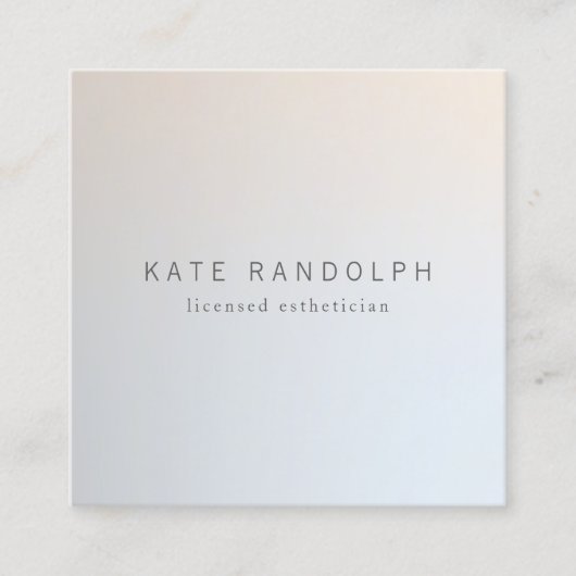 Moderner Minimalistischer Beruflicher Silberplatz Quadratische Visitenkarte (Vorderseite)