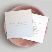 Moderner Minimalistischer Beruflicher Silberplatz Quadratische Visitenkarte