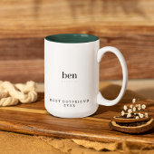 Moderner Minimalistischer bester Freund je Persona Zweifarbige Tasse