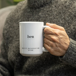 Moderner Minimalistischer bester Freund je Persona Zweifarbige Tasse