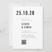 Moderner Minimalistischer Big Bold Monogram Chic Q Save The Date (Vorderseite)