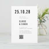 Moderner Minimalistischer Big Bold Monogram Chic Q Save The Date (Stehend Vorderseite)