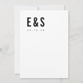 Moderner Minimalistischer Big Bold Monogram Chic Q Save The Date (Rückseite)